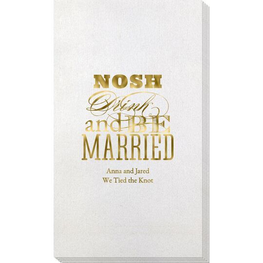 Nosh Drink and Be Married Bamboo Luxe Guest Towels